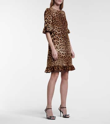 Leopard-print cady minidress | Dolce&Gabbana