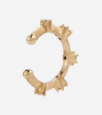 Boucle d’oreille unique Kismet en or 18 ct et diamants | Jade Trau