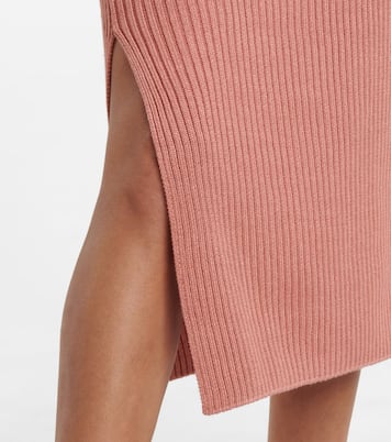 Jupe midi Coimbra en lin et soie | Loro Piana