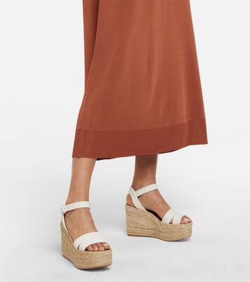 Manola leather espadrille wedges | Christian Louboutin