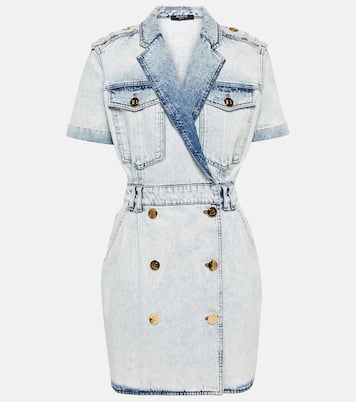 Wrap denim minidress | Balmain