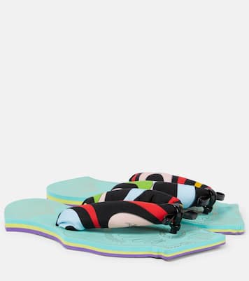 Printed fabric thong sandals | Pucci