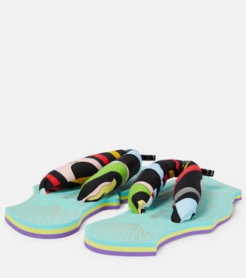 Printed fabric thong sandals | Pucci