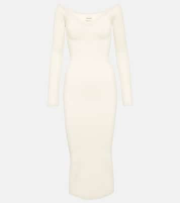 Robe midi Pia à encolure bardot | Khaite