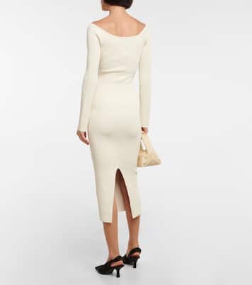 Robe midi Pia à encolure bardot | Khaite