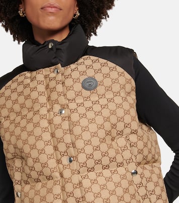 Daunenweste GG aus Canvas | Gucci