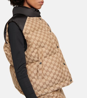 Daunenweste GG aus Canvas | Gucci