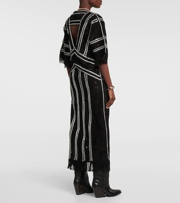 Brett suede cutout midi dress | Dodo Bar Or