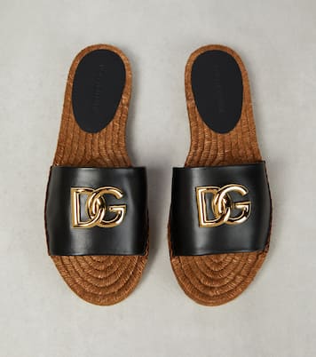 Espadrillas in pelle con cristalli | Dolce&Gabbana