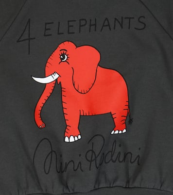 Printed cotton sweatshirt | Mini Rodini
