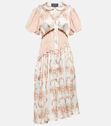 Patchwork floral midi dress | Simone Rocha
