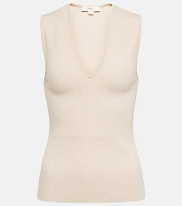 Top in misto cotone a coste | Vince
