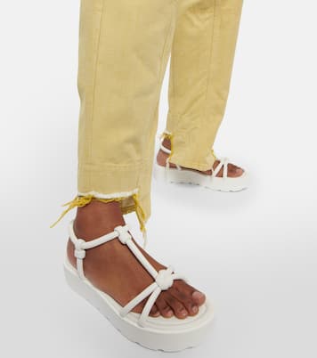 Knot leather flatform sandals | Gianvito Rossi