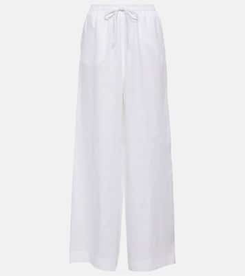 Weite High-Rise-Hose aus Leinen | Loro Piana