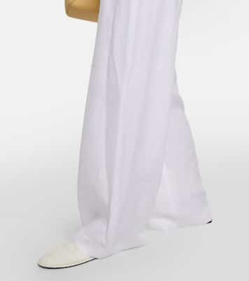 Weite High-Rise-Hose aus Leinen | Loro Piana