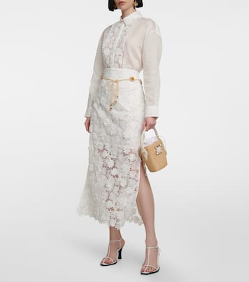 Raie lace midi skirt | Zimmermann