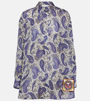 Camicia Devi in seta con stampa paisley | Zimmermann