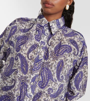 Camicia Devi in seta con stampa paisley | Zimmermann