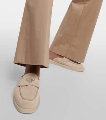 Mules Saint Tropez en daim | Prada