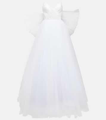 Bridal Greta off-shoulder silk gown | Rasario