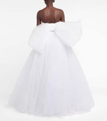Bridal Greta off-shoulder silk gown | Rasario