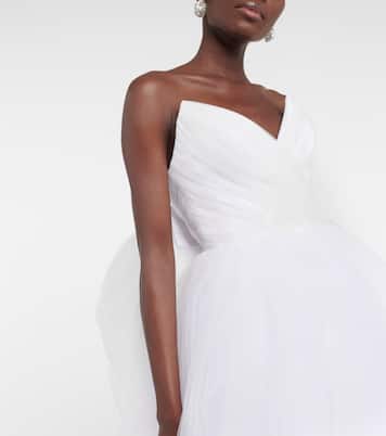 Bridal Greta off-shoulder silk gown | Rasario