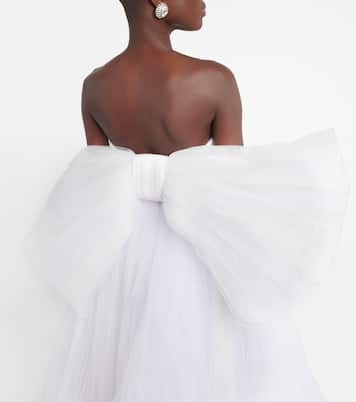 Bridal Greta off-shoulder silk gown | Rasario