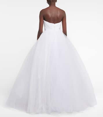 Bridal Greta off-shoulder silk gown | Rasario