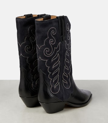 Bottes Duerto brodées en daim et cuir | Isabel Marant