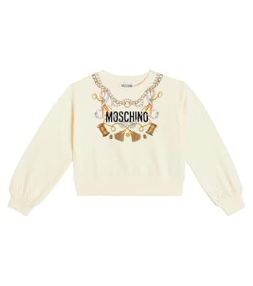 Sudadera en mezcla de algodón con logo | Moschino Kids