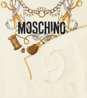 Sudadera en mezcla de algodón con logo | Moschino Kids