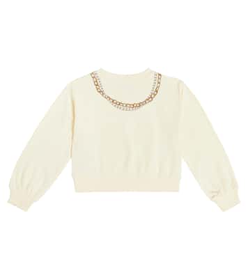 Sudadera en mezcla de algodón con logo | Moschino Kids