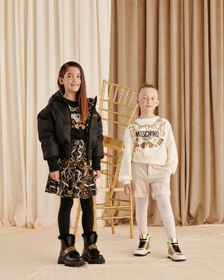 Sudadera en mezcla de algodón con logo | Moschino Kids