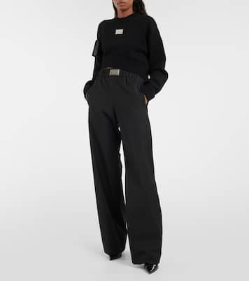Pantalon ample en laine mélangée | Dolce&Gabbana