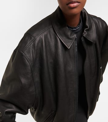 Oversize-Bomberjacke aus Leder | Balenciaga