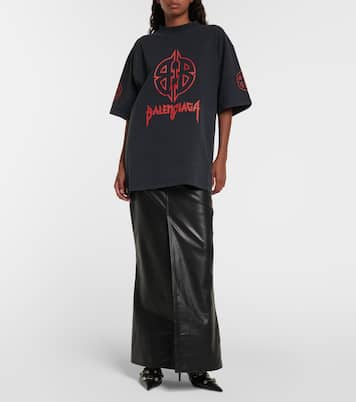 Printed cotton blend T-shirt | Balenciaga