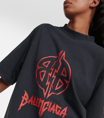 Printed cotton blend T-shirt | Balenciaga