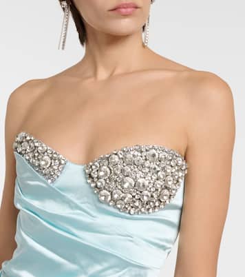 Crystal-embellished satin minidress | Area