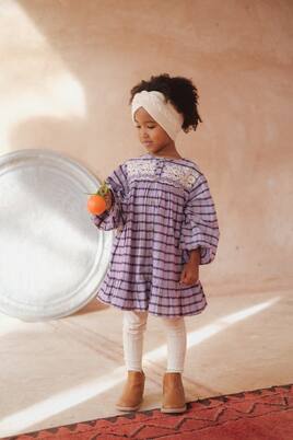 Abito Massilia in cotone a quadri | Louise Misha