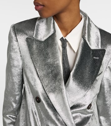 Blazer doppiopetto in velluto | Brunello Cucinelli