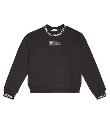 Sudadera DG en jersey de algodón | Dolce&Gabbana Kids