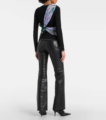 Silk Scarves draped jersey top | Marine Serre