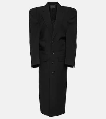 Cappotto oversize Cut Away in lana vergine | Balenciaga