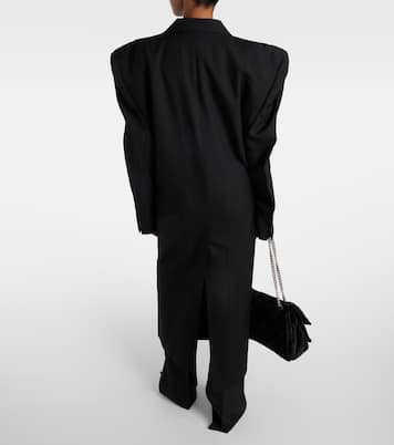 Cappotto oversize Cut Away in lana vergine | Balenciaga
