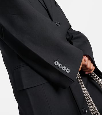 Cappotto oversize Cut Away in lana vergine | Balenciaga