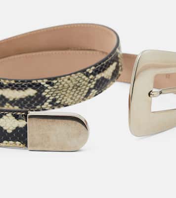 Lucca snake-effect leather belt | Khaite