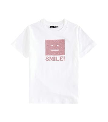 T-shirt Nash Face in jersey di cotone | Acne Studios Kids