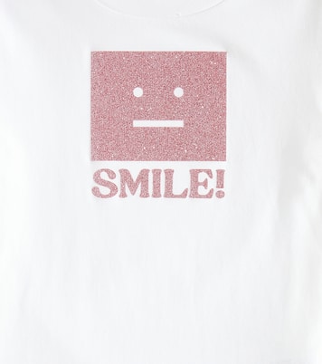 T-shirt Nash Face in jersey di cotone | Acne Studios Kids