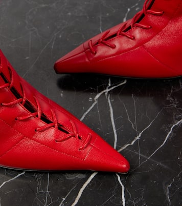 Scarlett 95 leather lace-up boots | Jimmy Choo