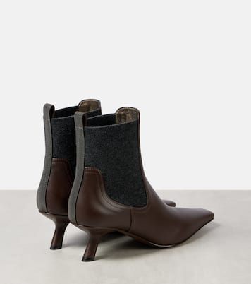 Verzierte Chelsea Boots aus Leder | Brunello Cucinelli